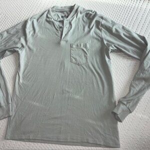 Bulwark FR Henley Shirt Men XXL Flame Resistant Gray Long Sleeve